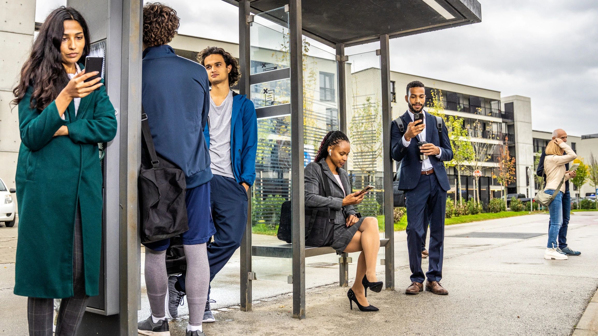 Students gathering in a shared campus space