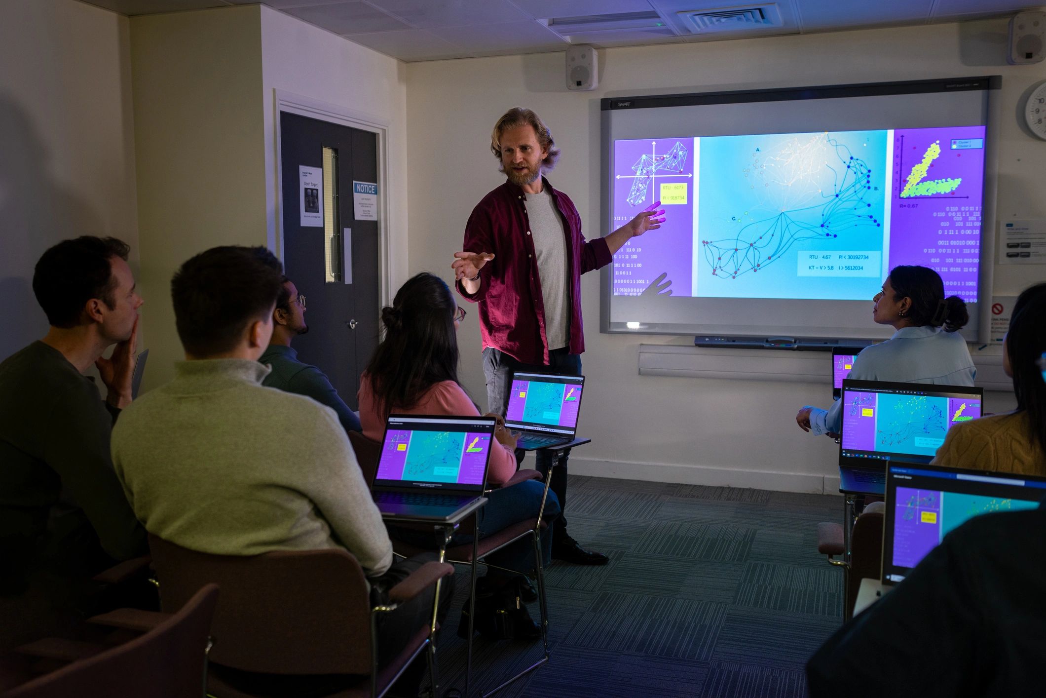 Students in a clinical academic learning environment